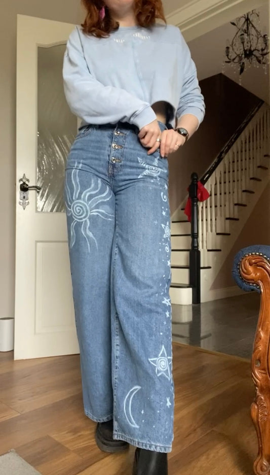 Hand painted jeans