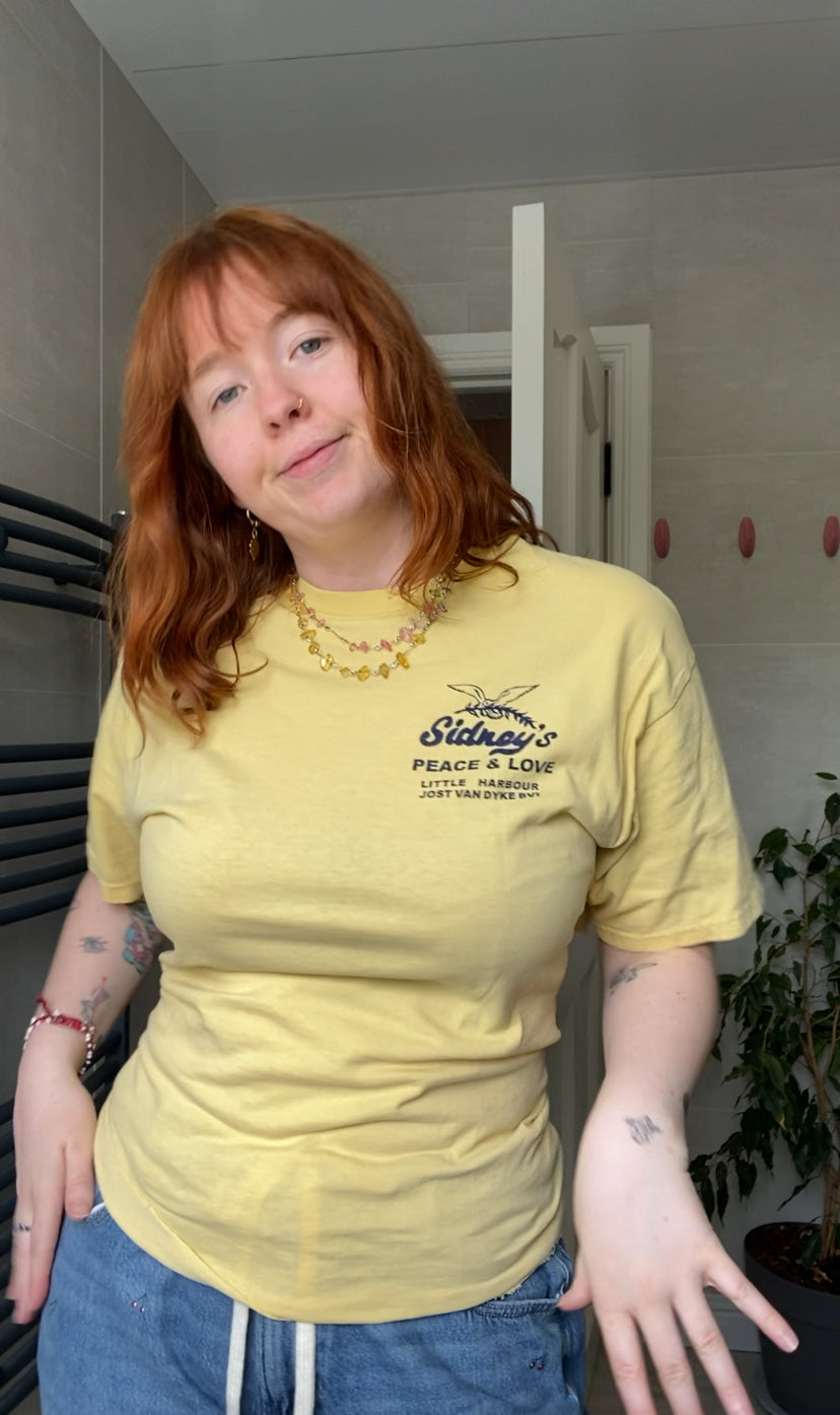 Yellow corset style t shirt