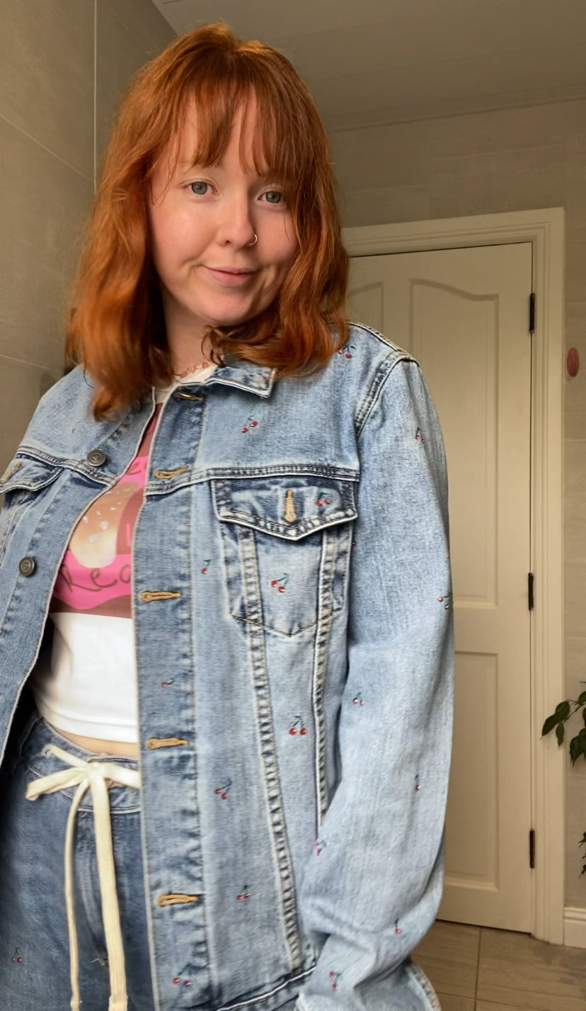 Cherry Denim Jacket