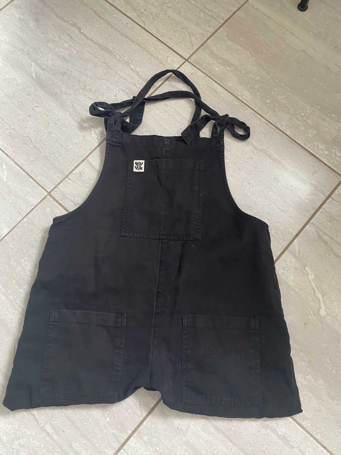 Black tote bag upcycled from Dungarees