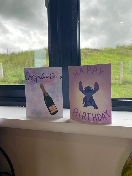 Stitch Happy Birthday Card