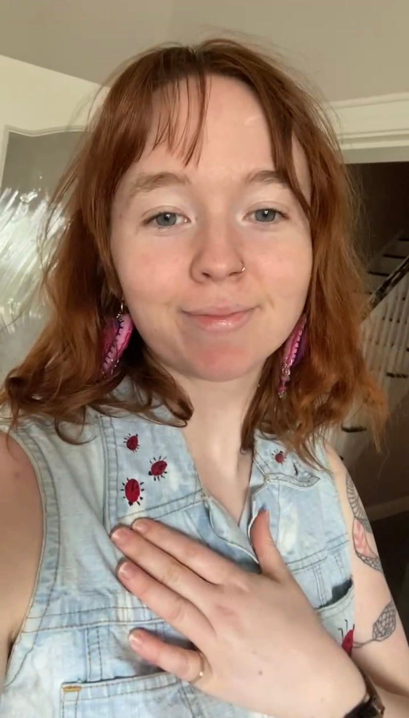Denim ladybug dress