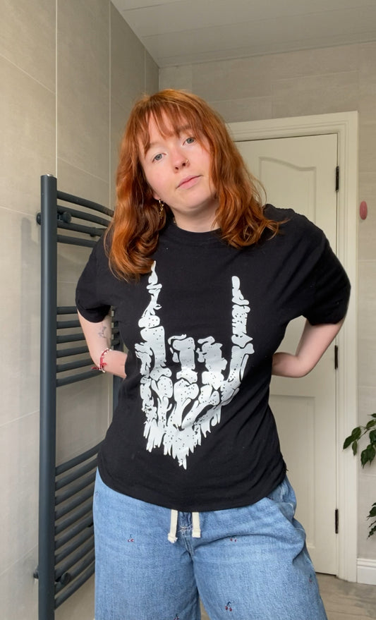 Corset style black t shirt