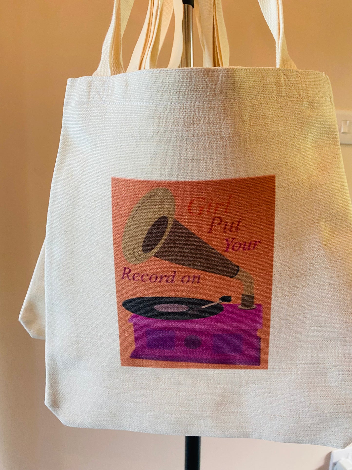 Girl Put Your Records On tote bag