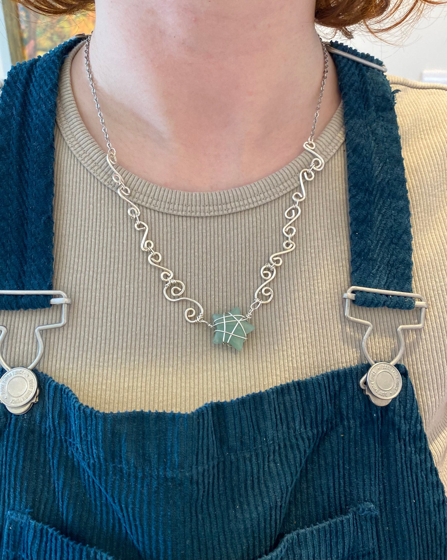 Star wire wrapped necklace