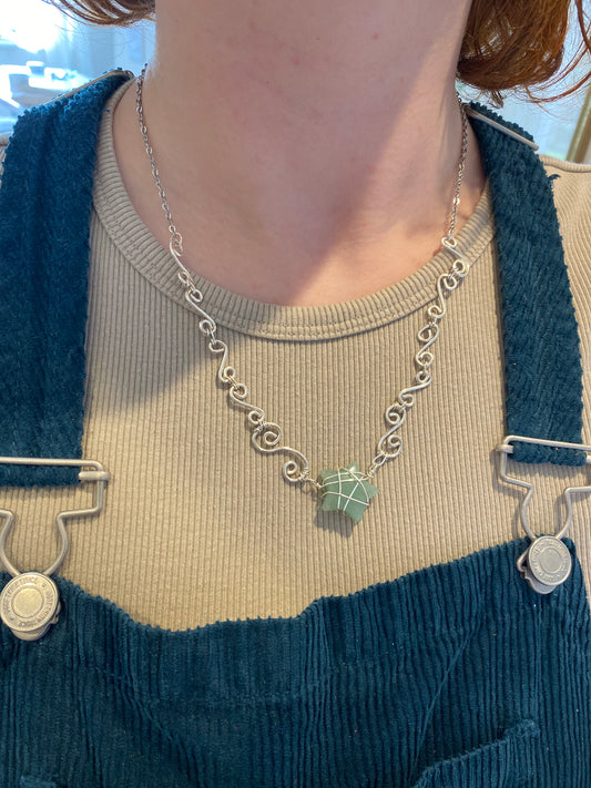 Star wire wrapped necklace